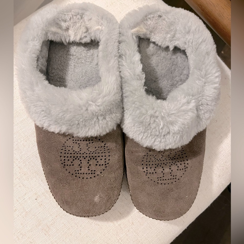 Tory Burch Grey Slippers